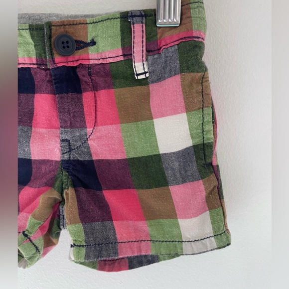 4/$20💥3M Gap Adorable Plaid Woven Cotton Twill Shorts, Comfy Waistband, Pockets - Picture 3 of 15